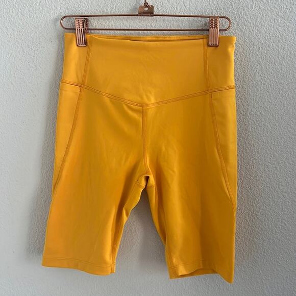 Zella 7.5" Inseam Bike Biker Short Longline Active Short Golden Mustard Small - Picture 1 of 6